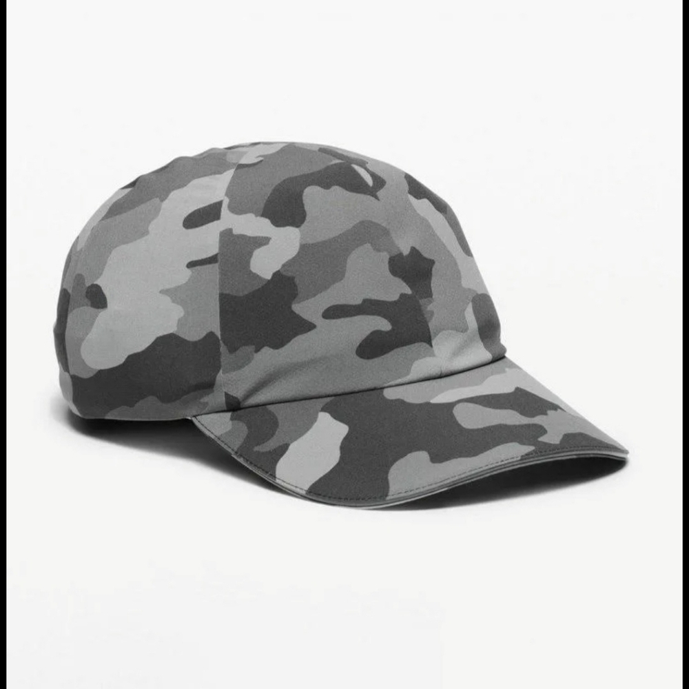 NWT Lululemon Men's Fast and Free Run Hat, Black/Gray Camo, Sz OS